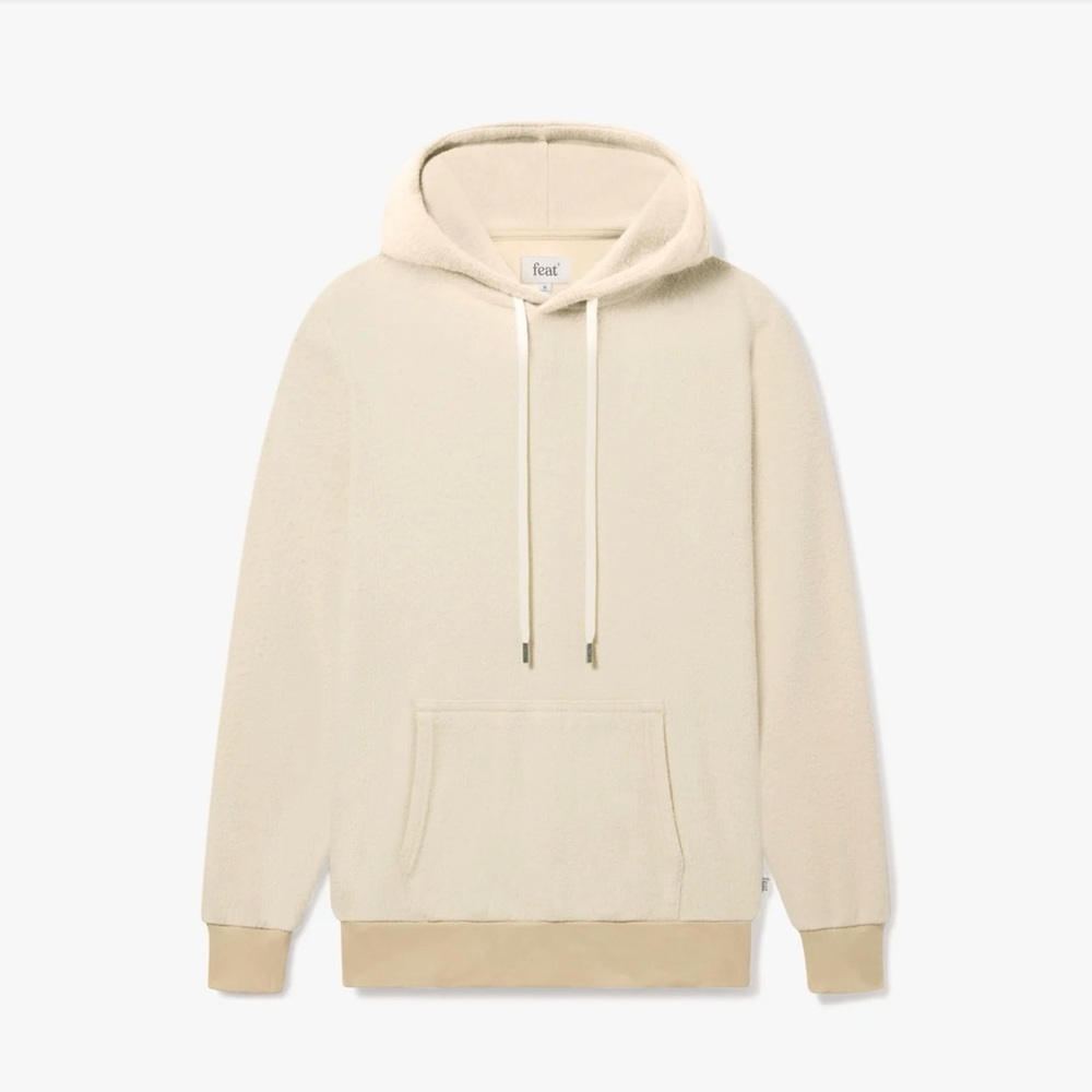72. Feat Men's BlanketBlend™ Hoodie in Oat milk, Size Small.